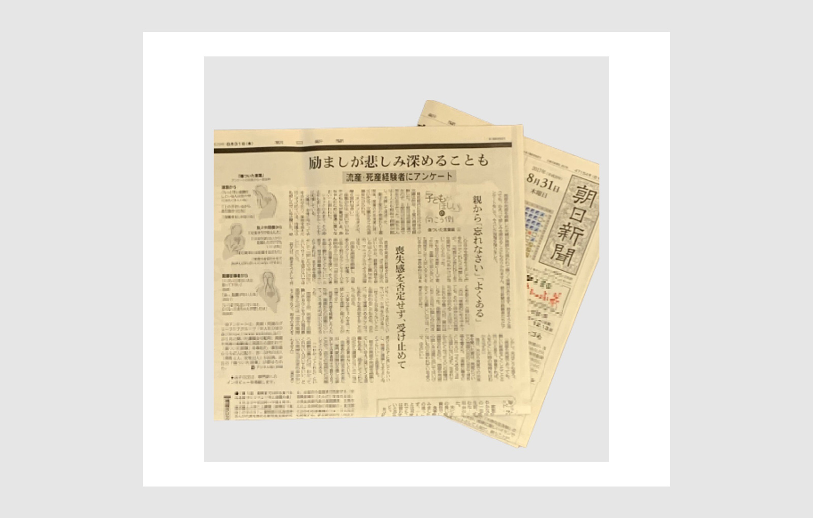 朝日新聞：モリーブ代表のコメント掲載